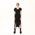 Draped Neck Multi Paneled Women's T-Shirt