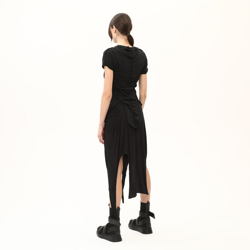 Draped Neck Multi Paneled Women's T-Shirt