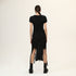 Draped Neck Multi Paneled Women's T-Shirt