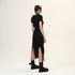 Draped Neck Multi Paneled Women's T-Shirt