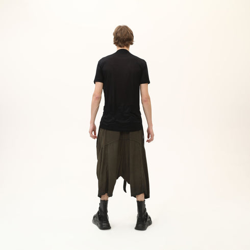 Junus Coban Draped Neckline T-Shirt Black