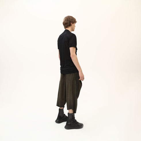 Junus Coban Draped Neckline T-Shirt Black