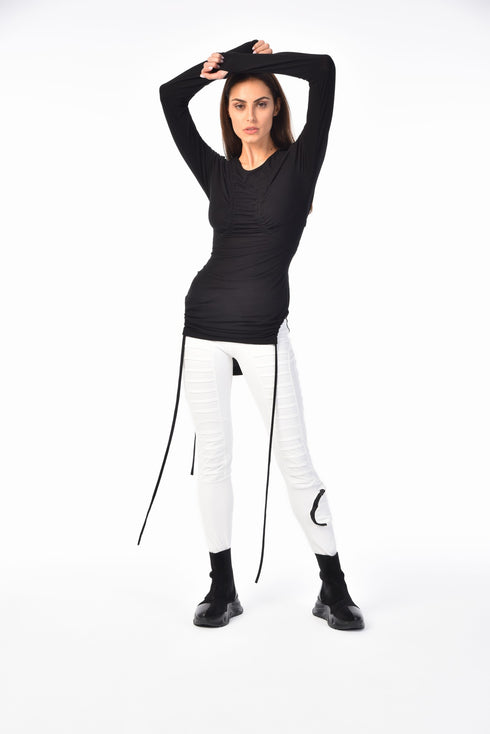 Drawstring Sleeve Women's Tunic