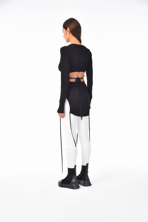 Drawstring Sleeve Women's Tunic