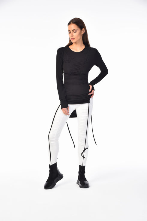Drawstring Sleeve Women's Tunic