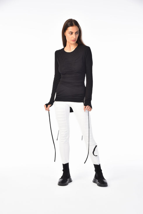 Drawstring Sleeve Women's Tunic
