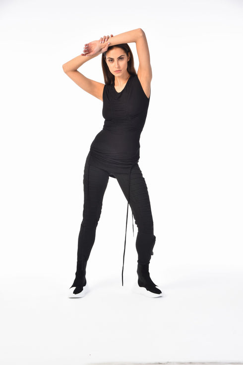 Drawstring Sleeveless Women's Tunic