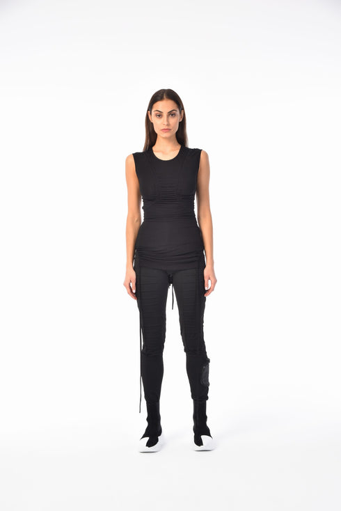 Drawstring Sleeveless Women's Tunic