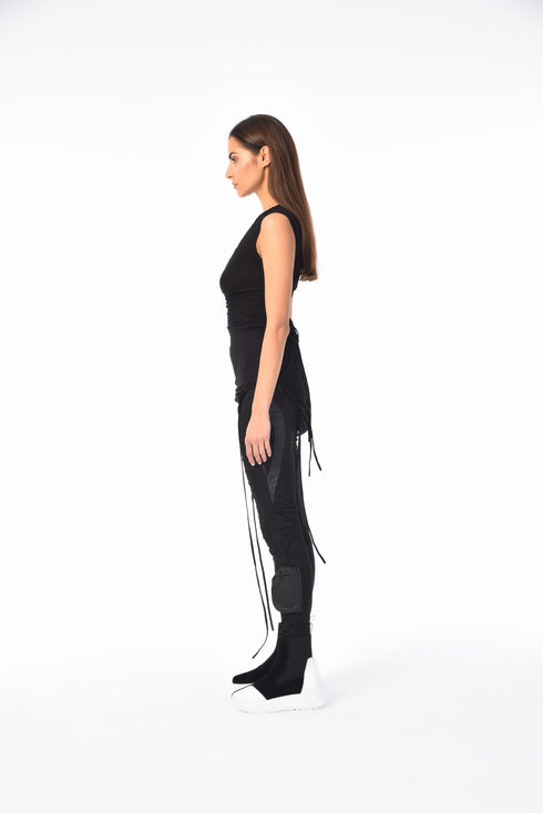 Drawstring Sleeveless Women's Tunic