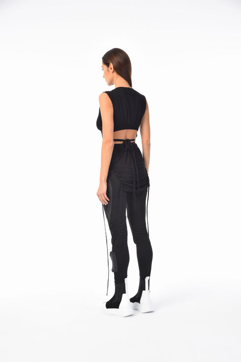 Drawstring Sleeveless Women's Tunic
