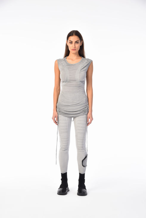 Drawstring Sleeveless Women's Tunic