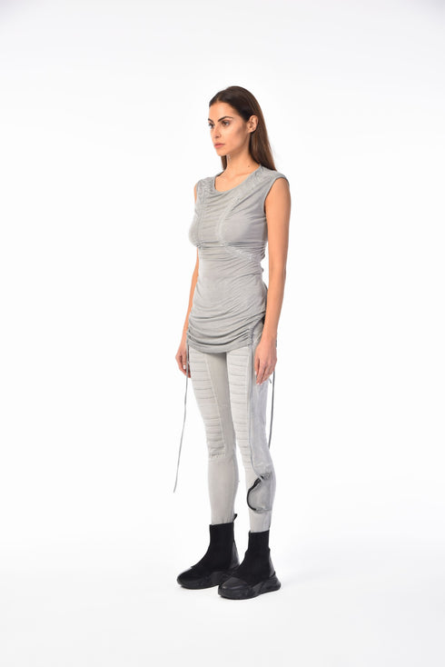 Drawstring Sleeveless Women's Tunic