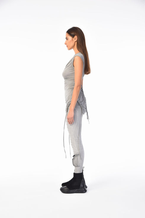 Drawstring Sleeveless Women's Tunic
