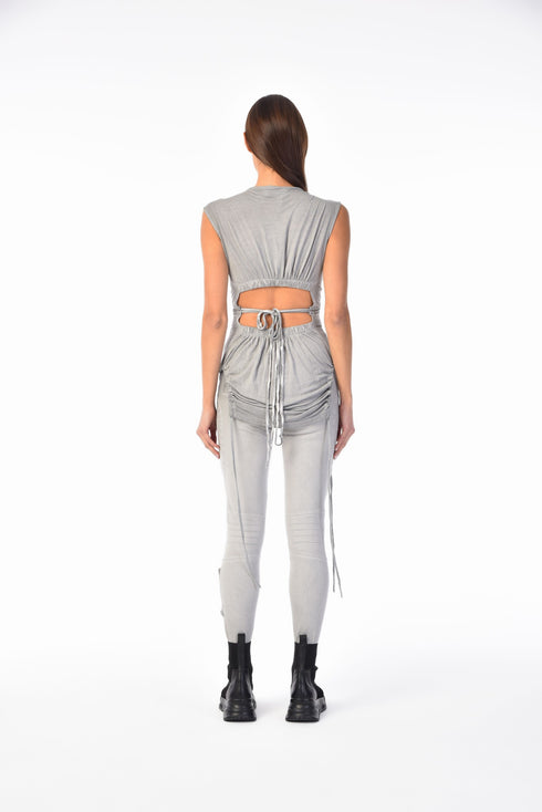 Drawstring Sleeveless Women's Tunic
