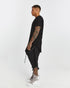Junus Coban Extended-Back Slit-Front T-Shirt Black