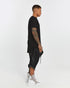 Junus Coban Extended-Back Slit-Front T-Shirt Black