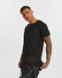 Junus Coban Extended-Back Slit-Front T-Shirt Black
