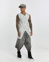 Junus Coban Front-and-Back Slit Tank Top Acid Grey