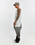 Junus Coban Front-and-Back Slit Tank Top Acid Grey