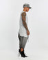 Junus Coban Front-and-Back Slit Tank Top Acid Grey