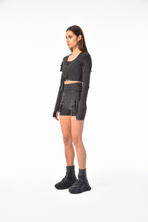 Front Zip Pocket Women's Bustier