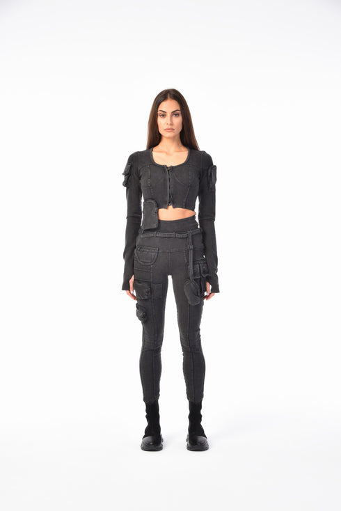 Front Zip Pocket Women's Bustier