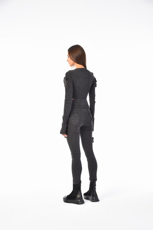 Front Zip Pocket Women's Bustier