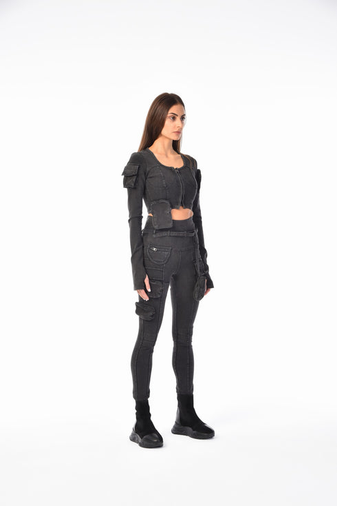 Front Zip Pocket Women's Bustier