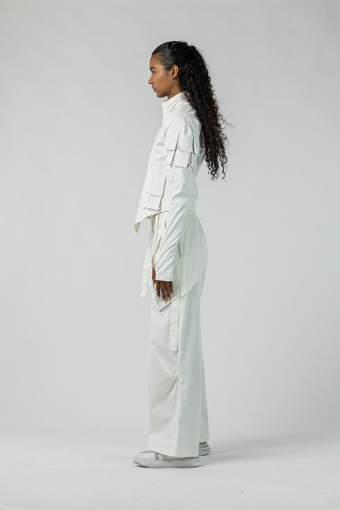 Junus Coban Heavily Pintucked Short Jacket cropped length avant garde jacket