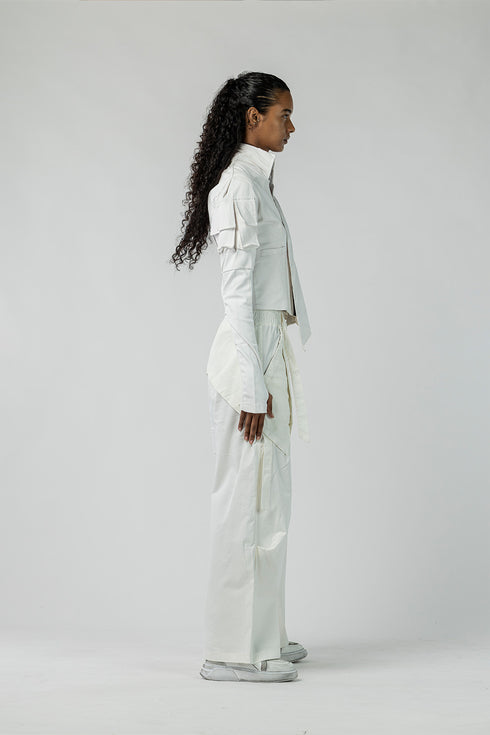 Junus Coban Heavily Pintucked Short Jacket cropped length avant garde jacket