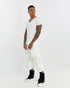 Junus Coban High-Low V-Neck T-Shirt White