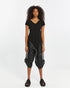 Long Fringed V Neck Women's T-Shirt