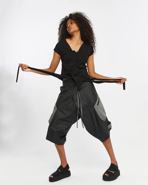 Long Fringed V Neck Women's T-Shirt