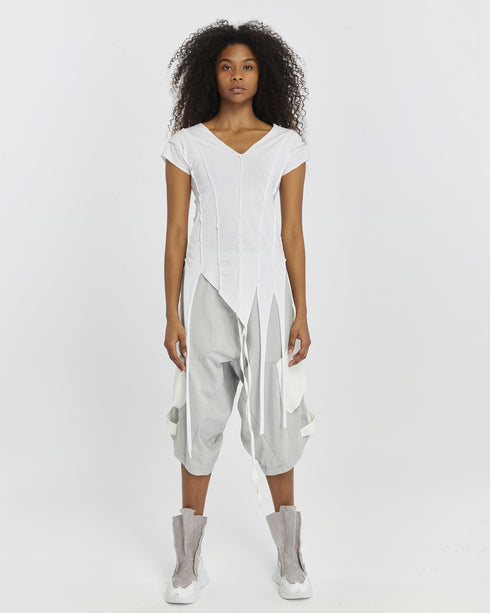 Long Fringed V Neck Women's T-Shirt