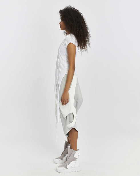 Long Fringed V Neck Women's T-Shirt