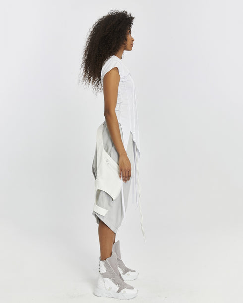 Long Fringed V Neck Women's T-Shirt