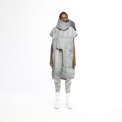 Long Scarf Quilted Cape Women's Coat