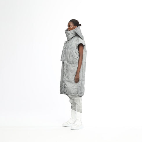 Long Scarf Quilted Cape Women's Coat