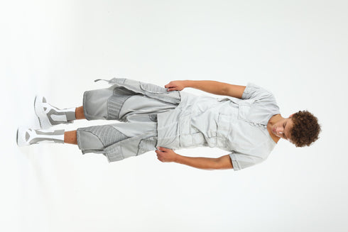 Junus Coban Loop-Button Placket T-Shirt Anthracite