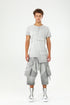 Junus Coban Loop-Button Placket T-Shirt Anthracite