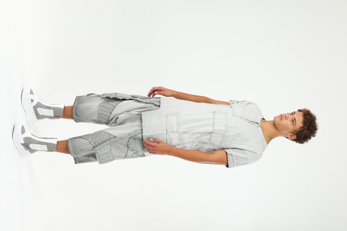 Junus Coban Loop-Button Placket T-Shirt Anthracite
