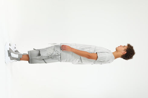 Junus Coban Loop-Button Placket T-Shirt Anthracite