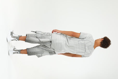 Junus Coban Loop-Button Placket T-Shirt Anthracite