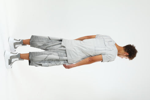Junus Coban Loop-Button Placket T-Shirt Anthracite