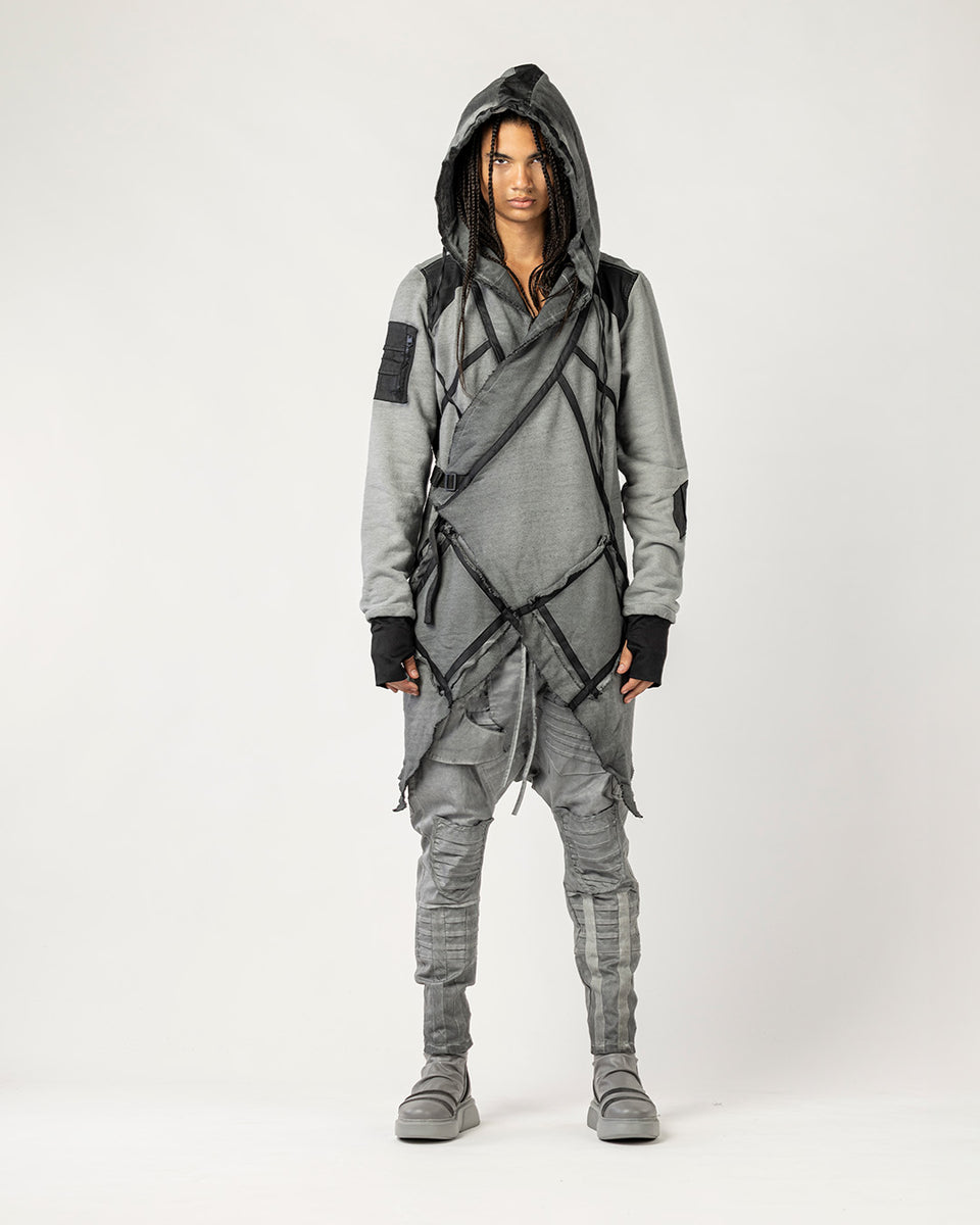 Men's Asymmetric Cardigan | Avant-Garde Streetwear by Junus Coban