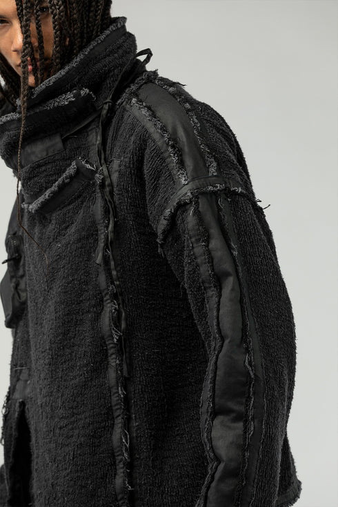 Junus Coban Men's Denim Jacket with Front Slit denim slit detailed avant garde jacket