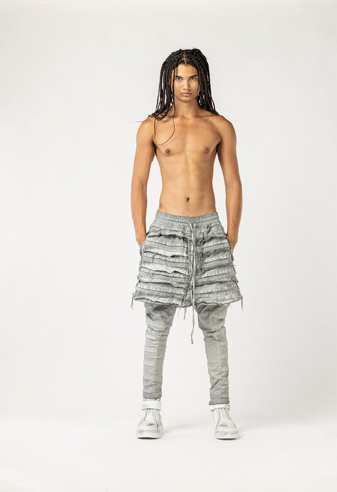 Junus Coban Men's Pant with Messy Stitching avant garde pants