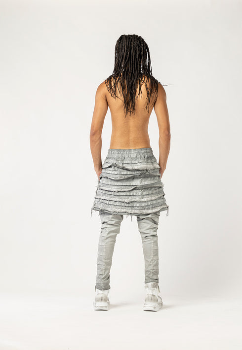 Junus Coban Men's Pant with Messy Stitching avant garde pants