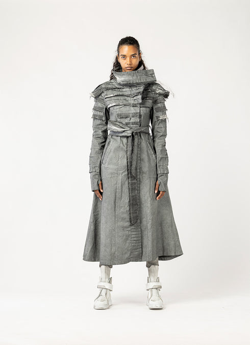 Junus Coban Multi-Panel Long Women's Jacket panelled longline avant garde jacket