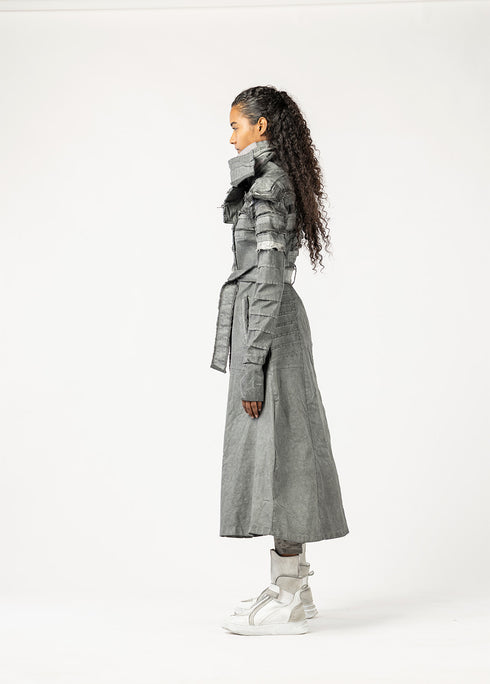 Junus Coban Multi-Panel Long Women's Jacket panelled longline avant garde jacket